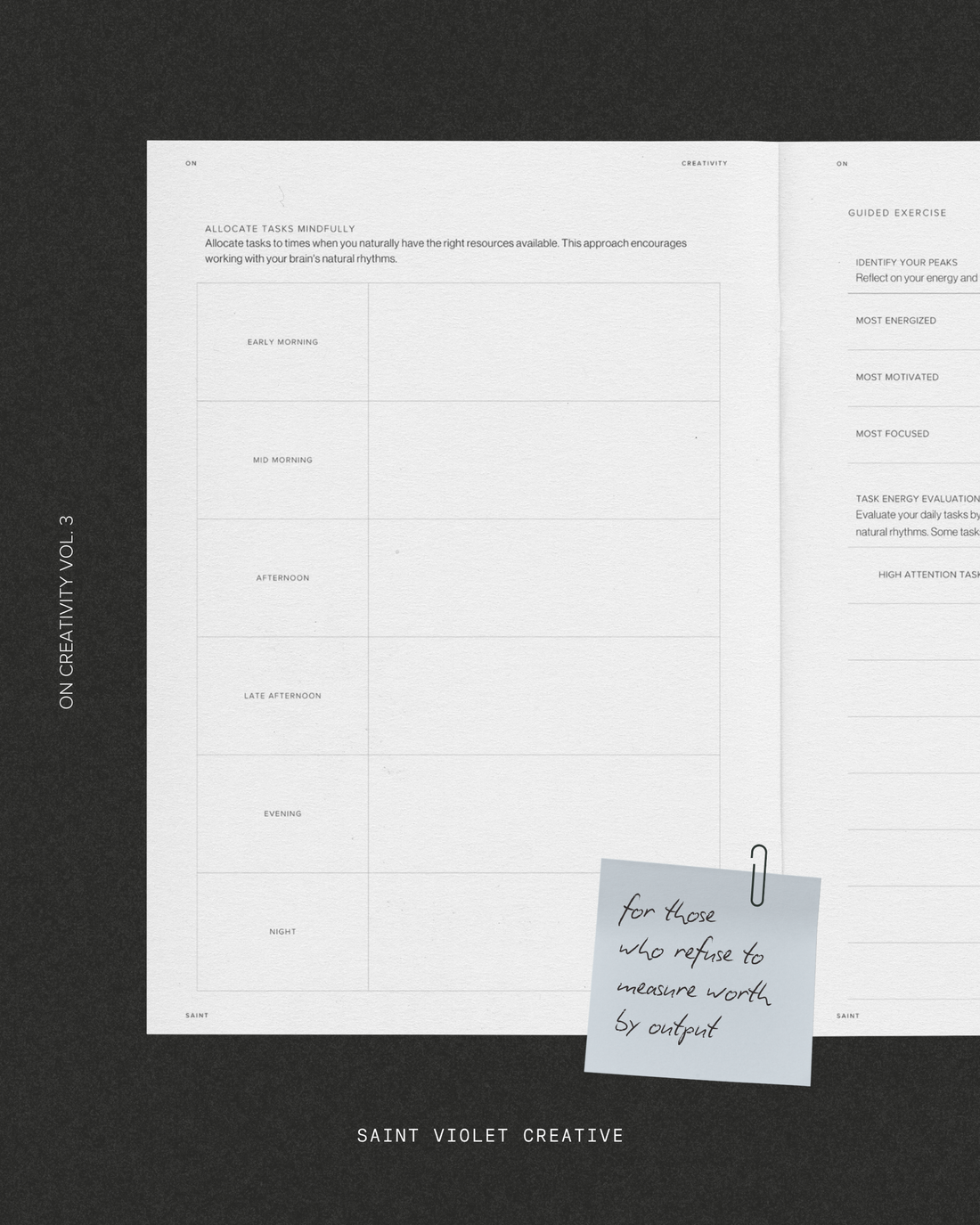 On Creativity Vol. 3: Nontoxic Time Management Techniques for Creatives