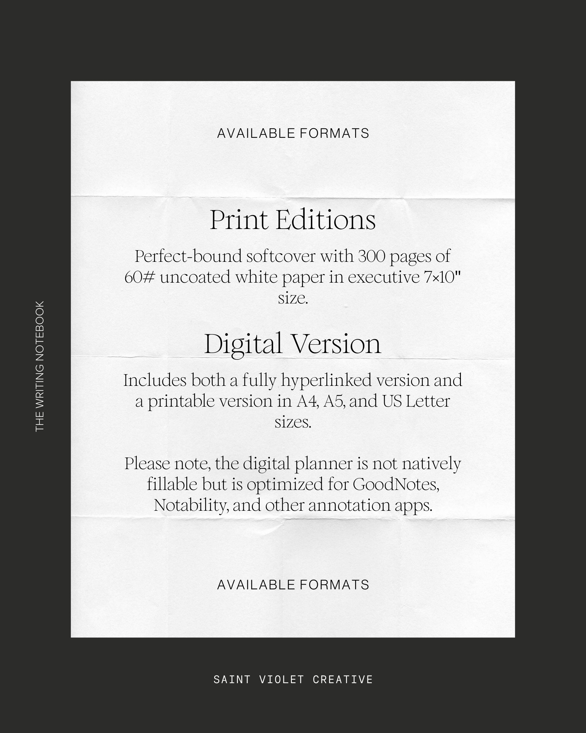 Writing Notebook for Authors