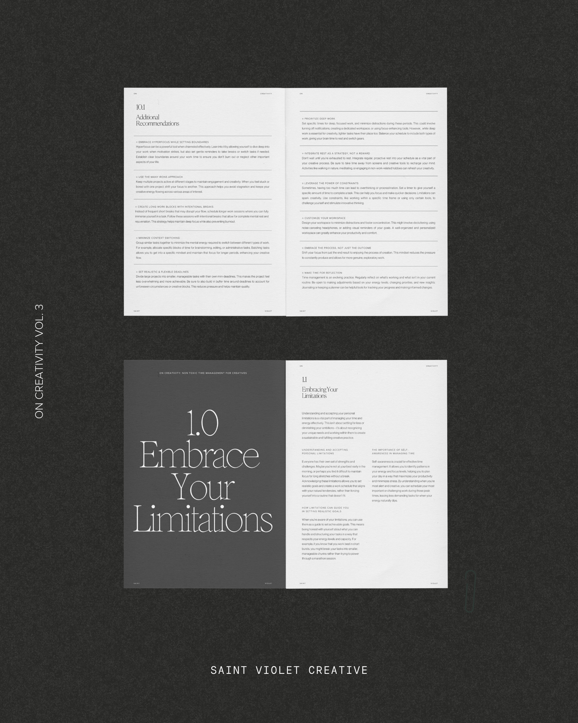 On Creativity Vol. 3: Nontoxic Time Management Techniques for Creatives