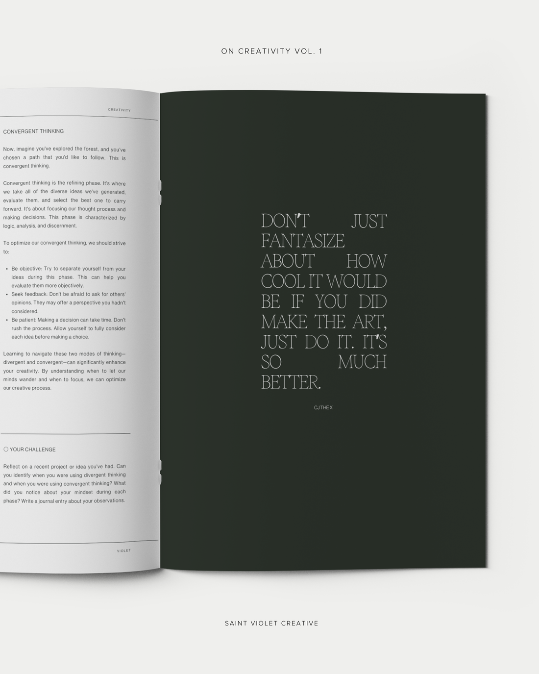On Creativity Vol. 1: Developing a Creative Practice Zine