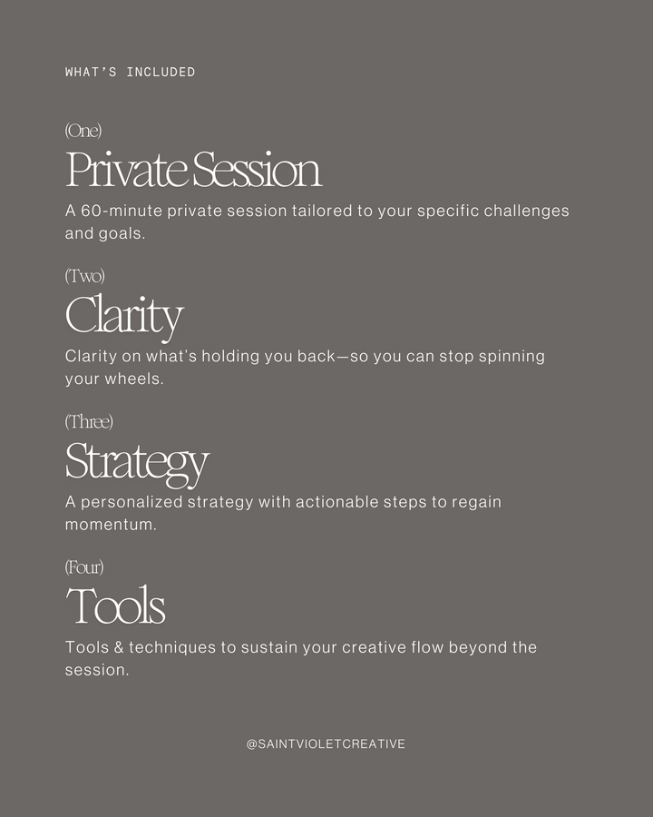 1:1 Creative Coaching