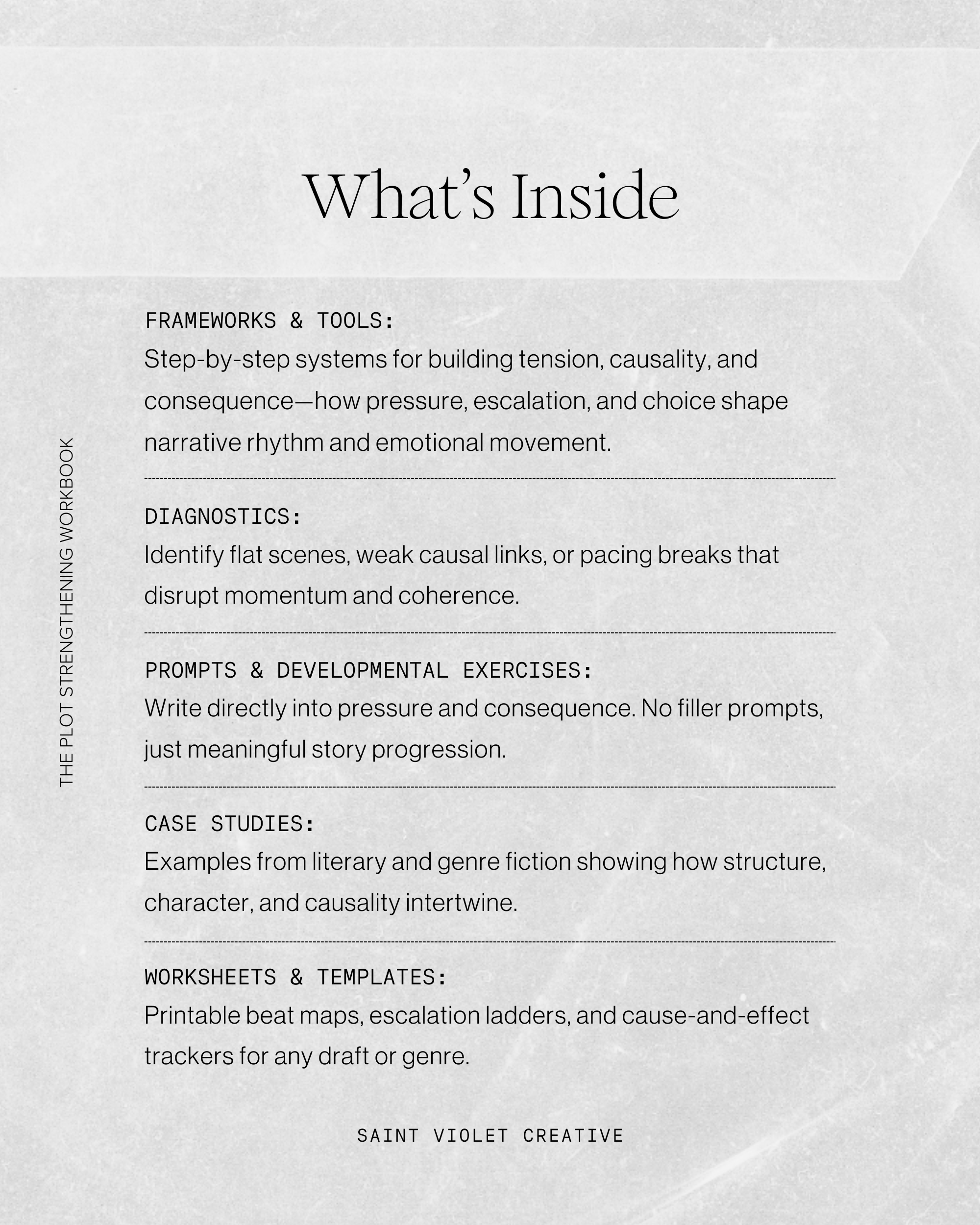 The Plot Strengthening Workbook