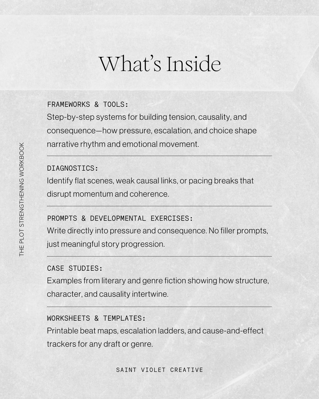 The Plot Strengthening Workbook