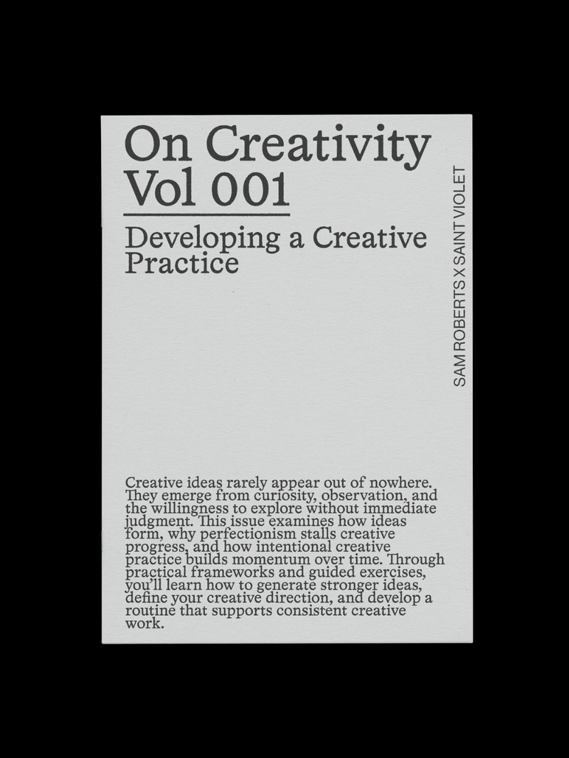 On Creativity Vol. 1: Developing a Creative Practice Zine