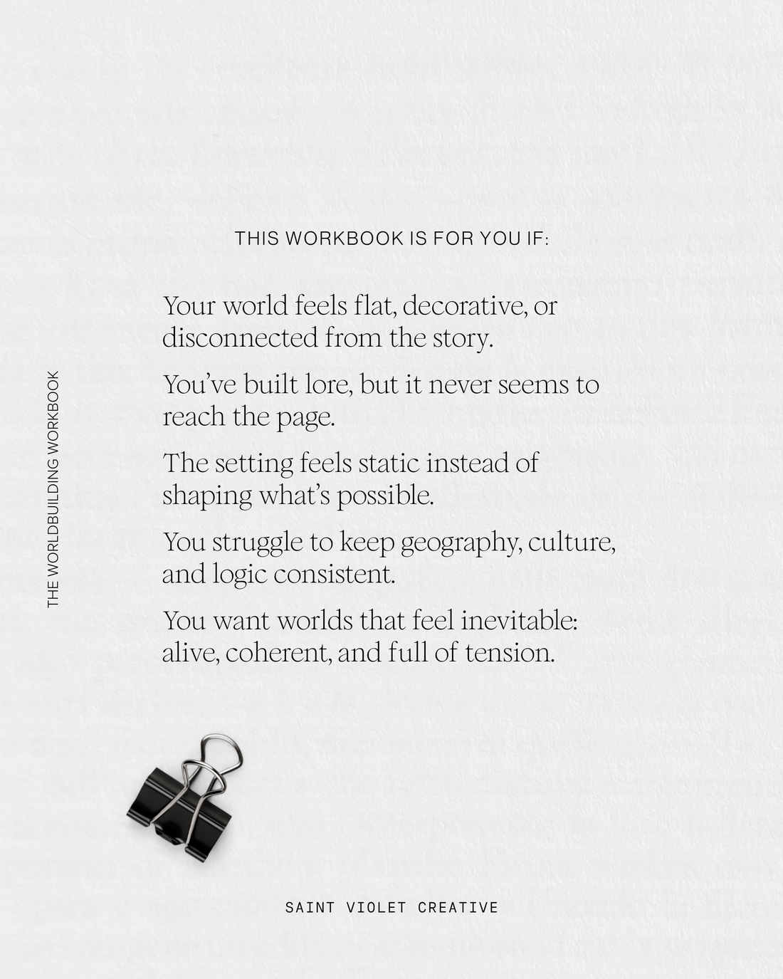 The Worldbuilding Workbook