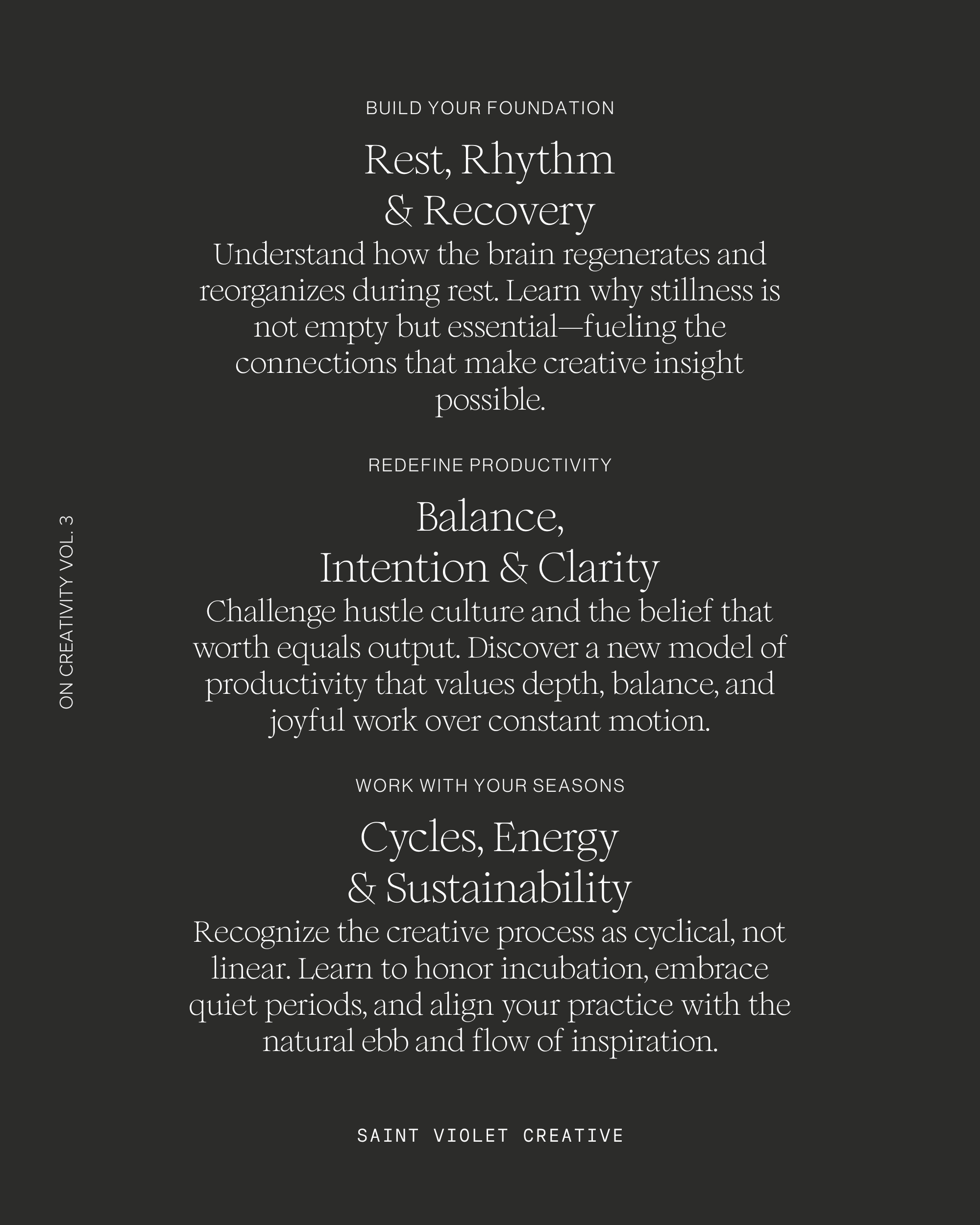 On Creativity Vol. 3: Nontoxic Time Management Techniques for Creatives