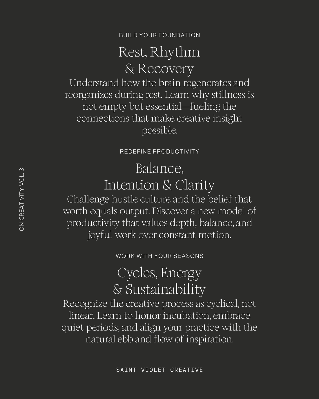 On Creativity Vol. 3: Nontoxic Time Management Techniques for Creatives