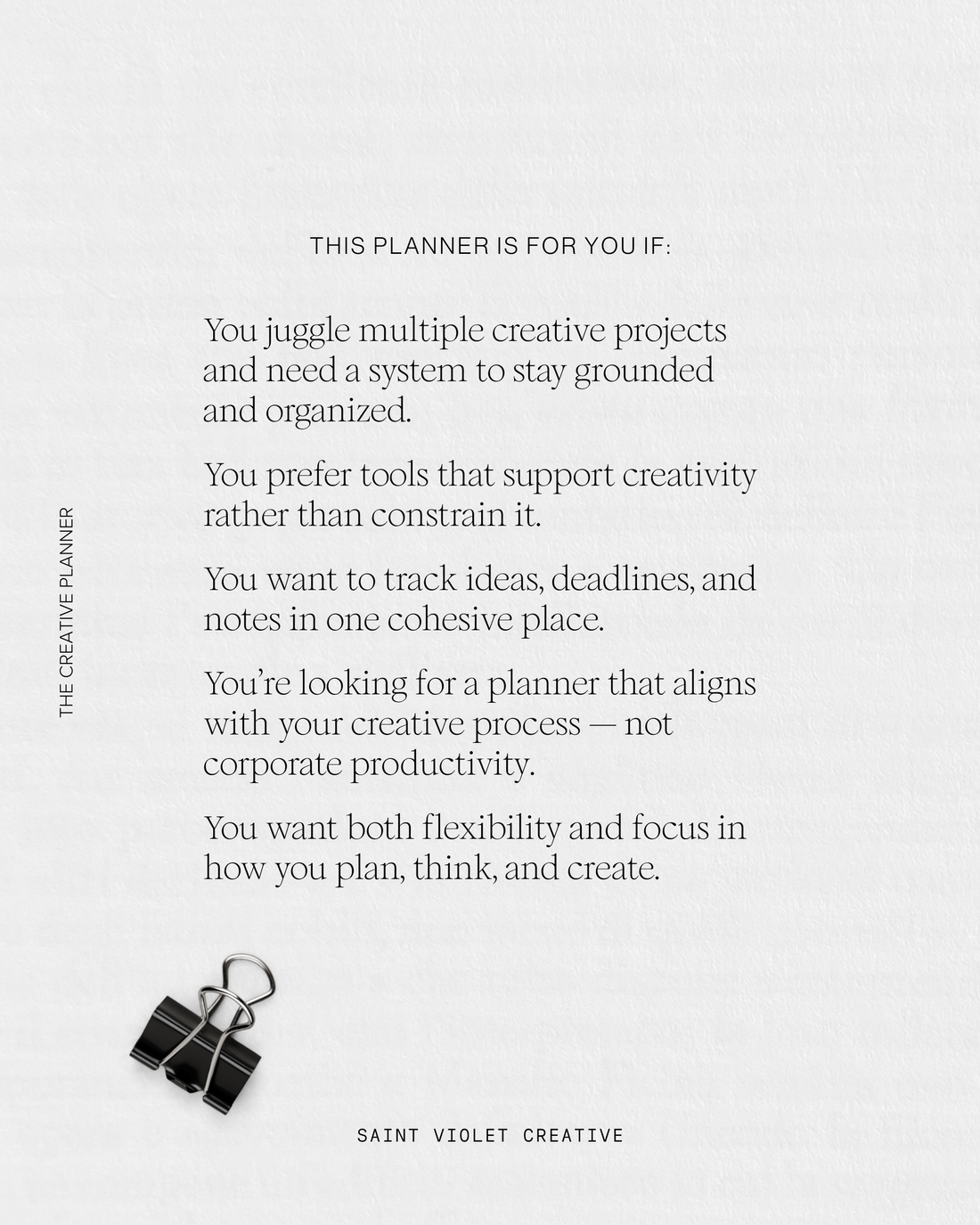 Creative Planner for Artists