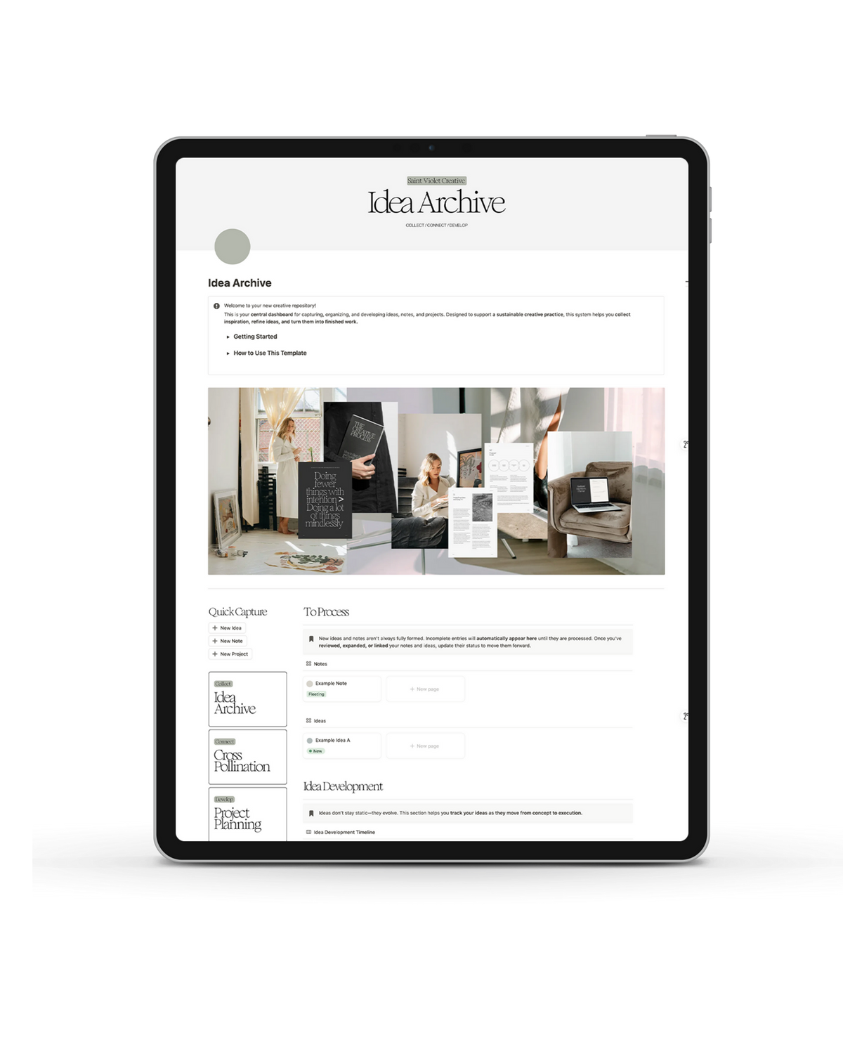 Idea Archive Notion Template – Saint Violet Creative