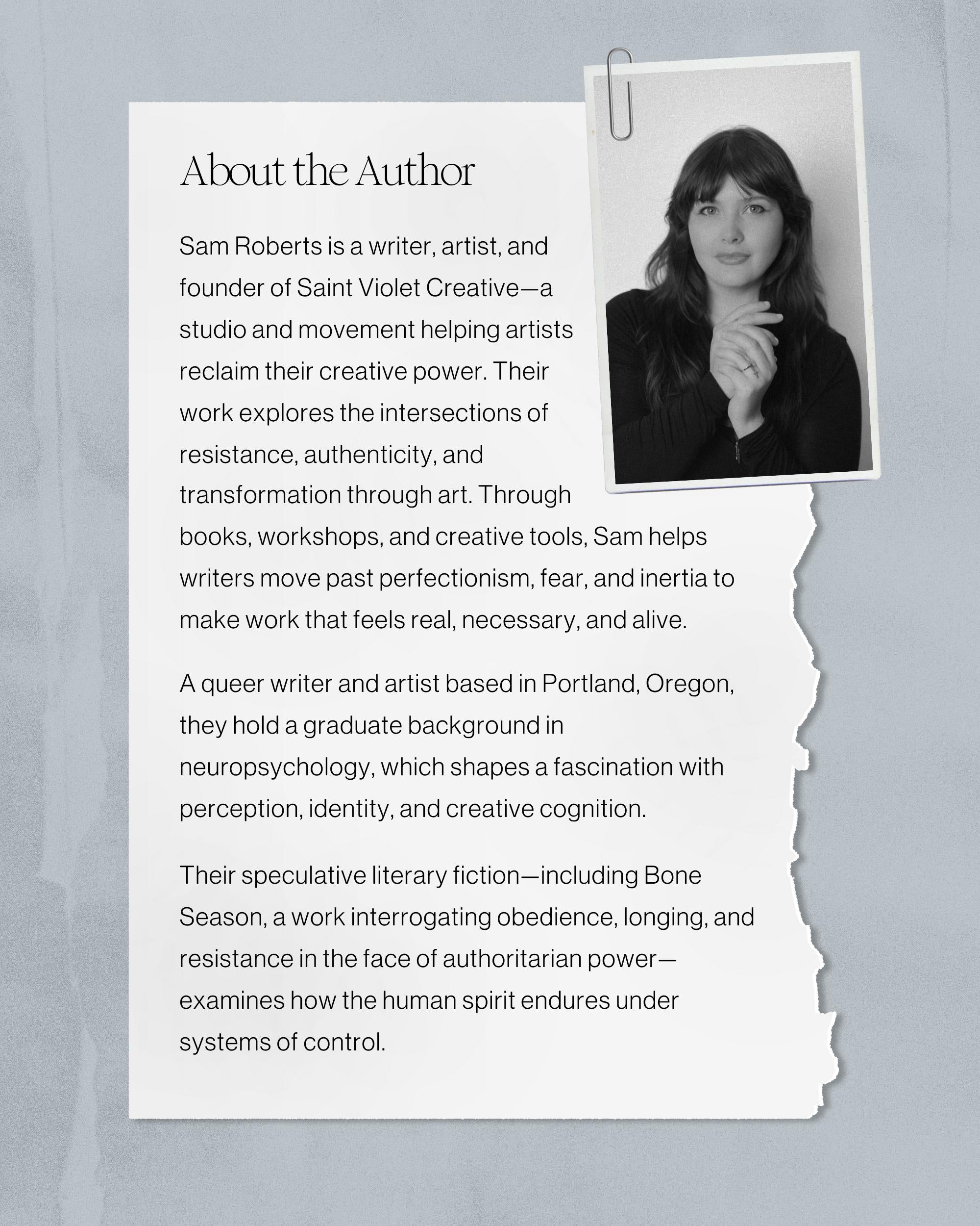 A creative process eBook and workbook for artists who feel disconnected from their work. The Defiant Creative Process helps you reimagine productivity, restore curiosity, and sustain your artistic practice through resistance. A meaningful artist gift and creativity guide for writers, illustrators, and creators at any stage.