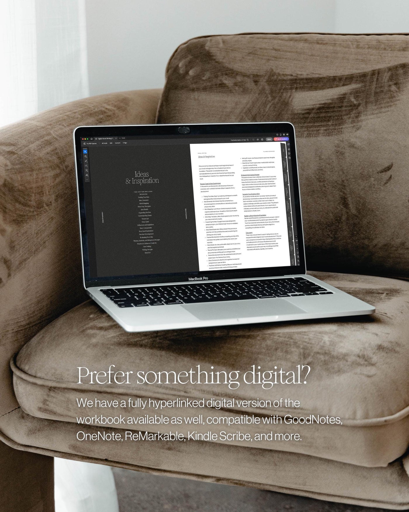 The Novel Writing Workbook — a 300-page creative writing guide and planner for authors. Includes prompts, worksheets, and story development tools for plotting and refining your book. Ideal author planner, writer gift, and creative writing workbook for outlining a novel from start to finish.