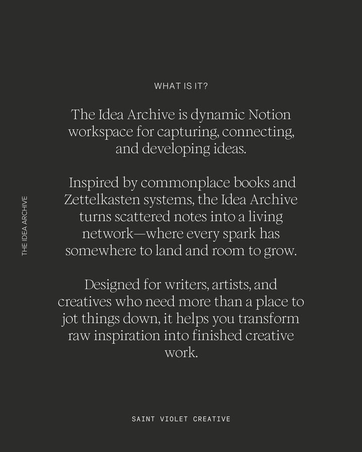 Idea Archive Notion Template
