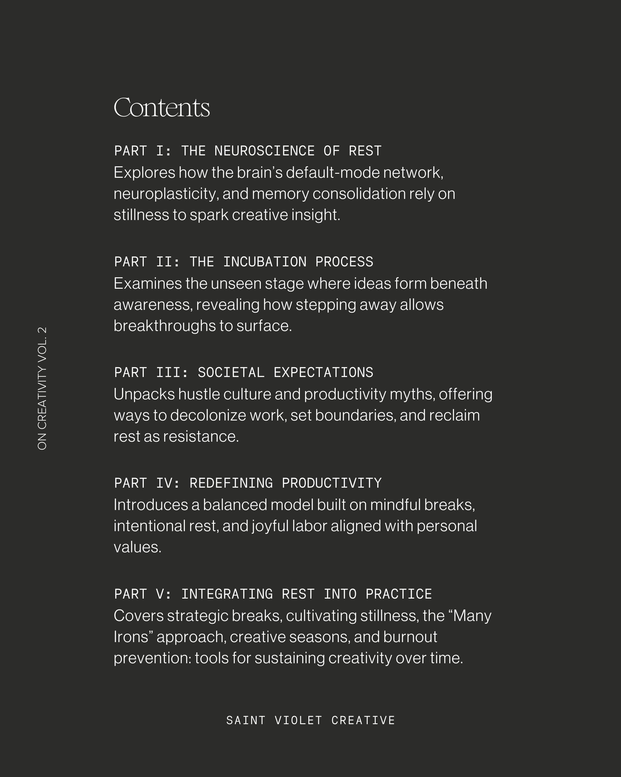 On Creativity Vol. 2: Embracing Rest & Stillness