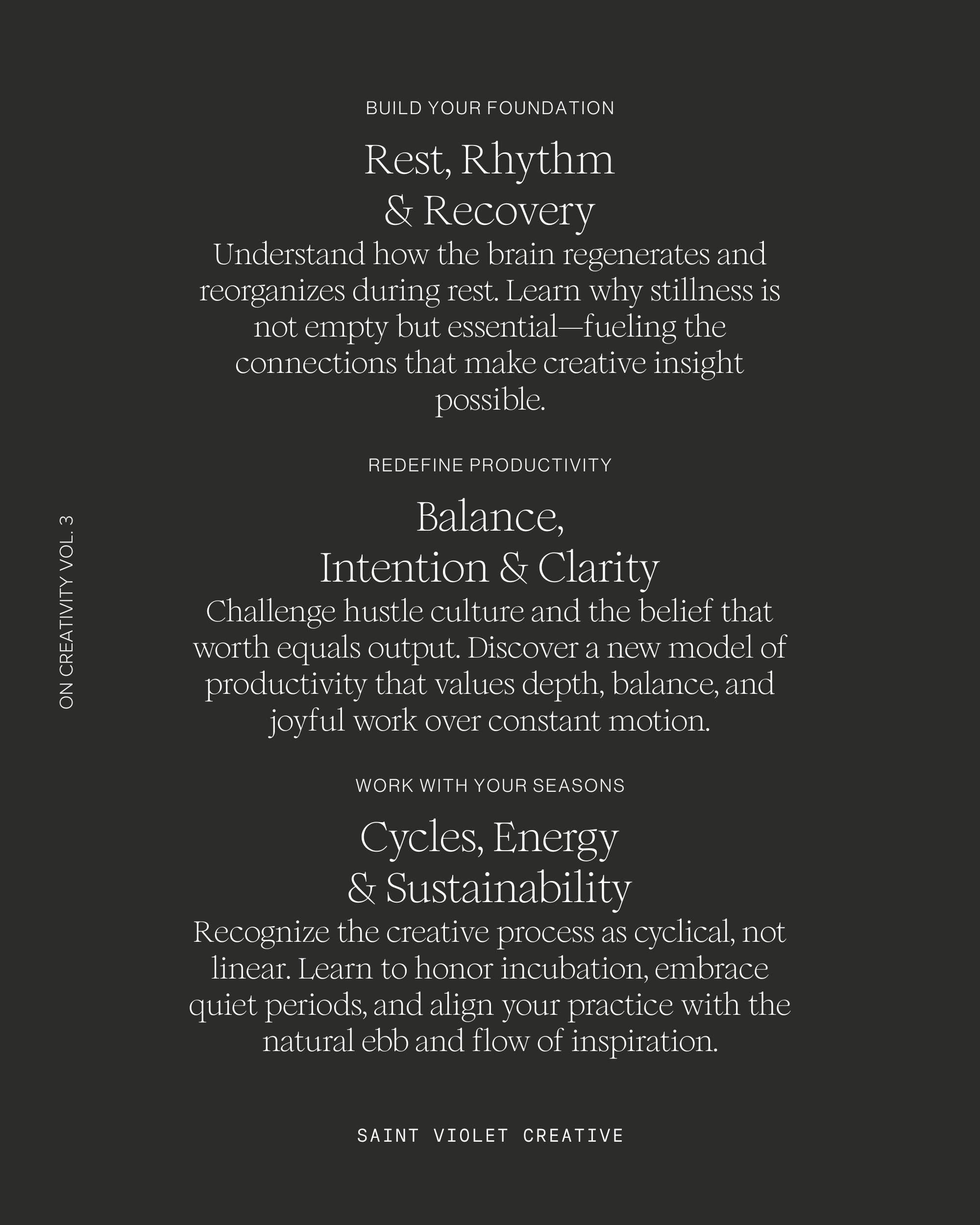 On Creativity Vol. 3: Nontoxic Time Management Techniques for Creatives