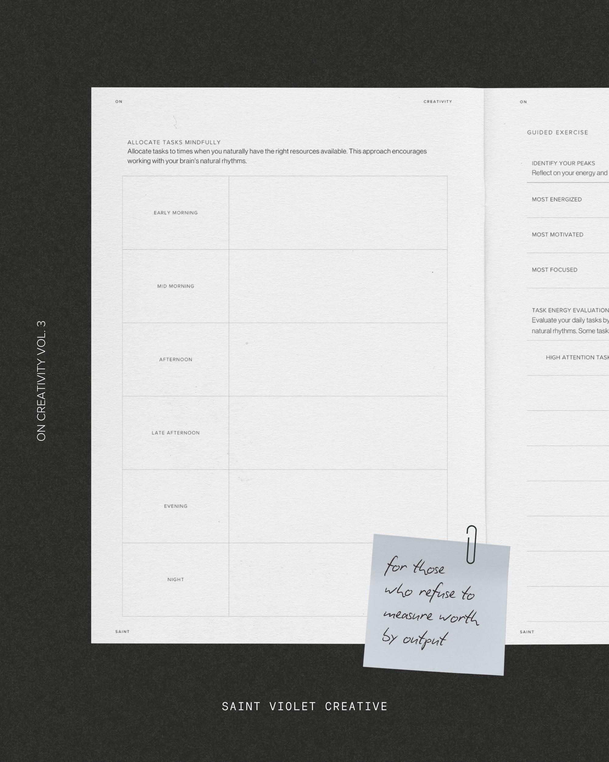 On Creativity Vol. 3: Nontoxic Time Management Techniques for Creatives