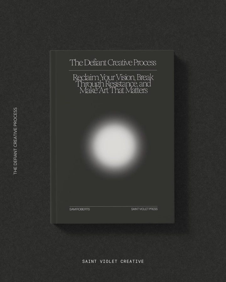 The Defiant Creative Process — a creativity workbook and eBook for artists, writers, and makers rebuilding their creative rhythm. This creative process guide explores resistance, burnout, and the psychology of making art with purpose. A perfect gift for artists or writers overcoming creative block, rediscovering flow, and seeking a sustainable practice that lasts beyond inspiration.