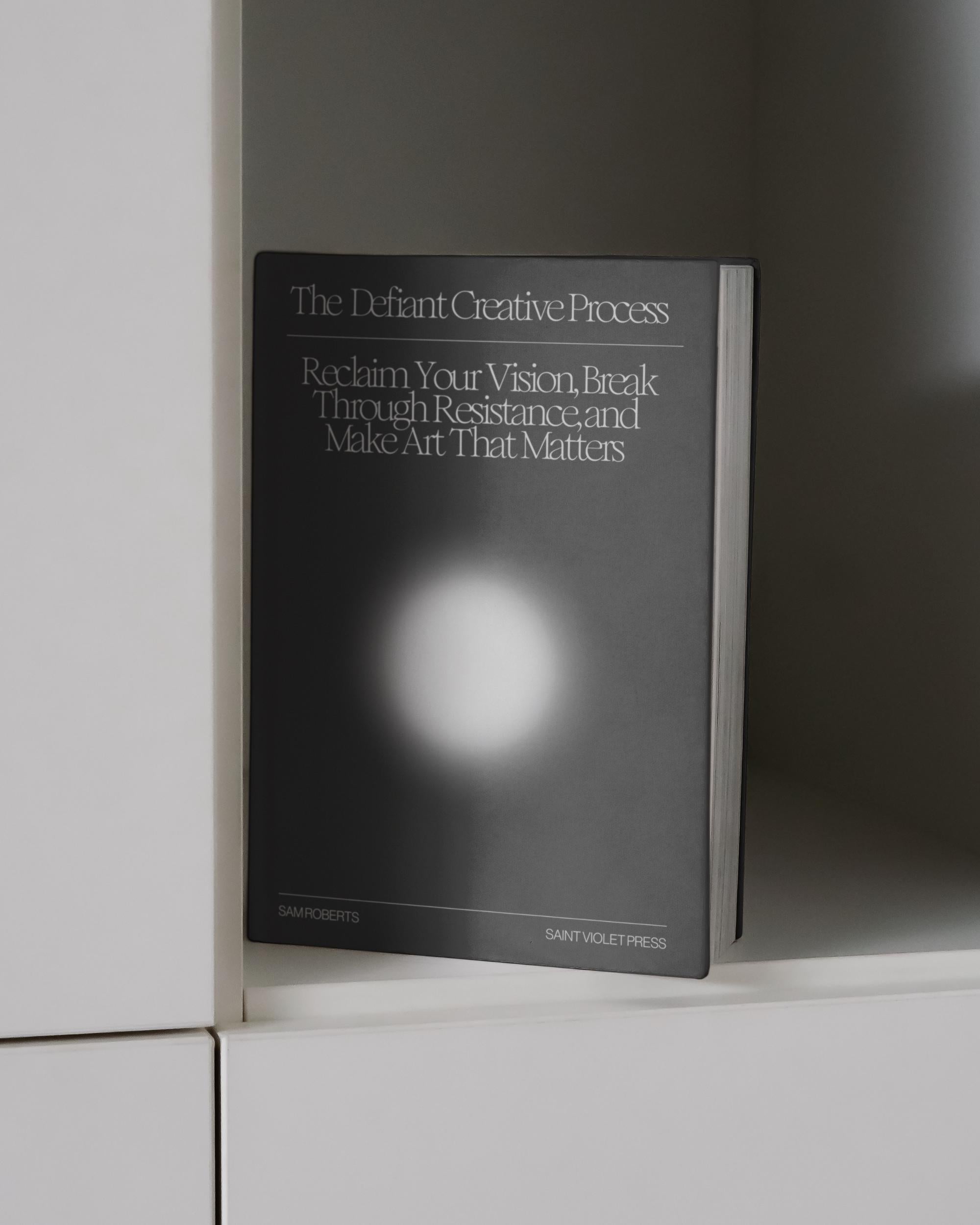 The Defiant Creative Process — an artist’s workbook and creativity eBook for overcoming creative block and perfectionism. Designed for writers, artists, and makers who want to reconnect with purpose and find flow again. Makes a meaningful artist gift or writer gift for anyone navigating resistance.