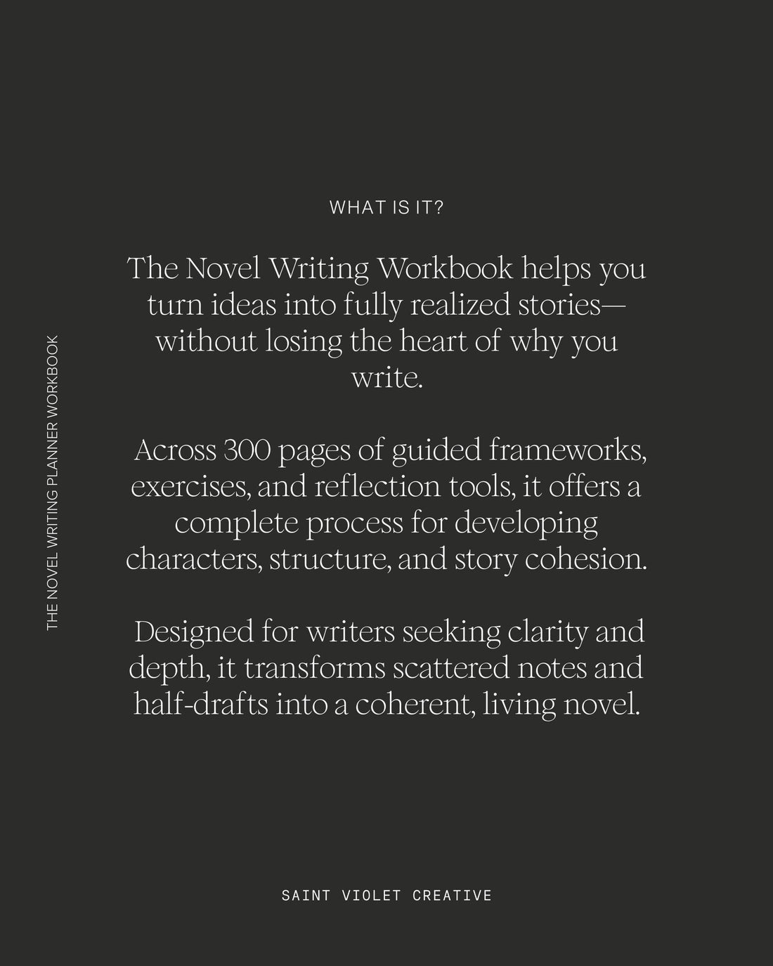 Author Planner and Novel Writing Workbook designed to guide you from first idea to completed manuscript. Includes creative writing prompts, structural frameworks, and story trackers. Perfect gift for writers learning how to write or refine their storytelling process.