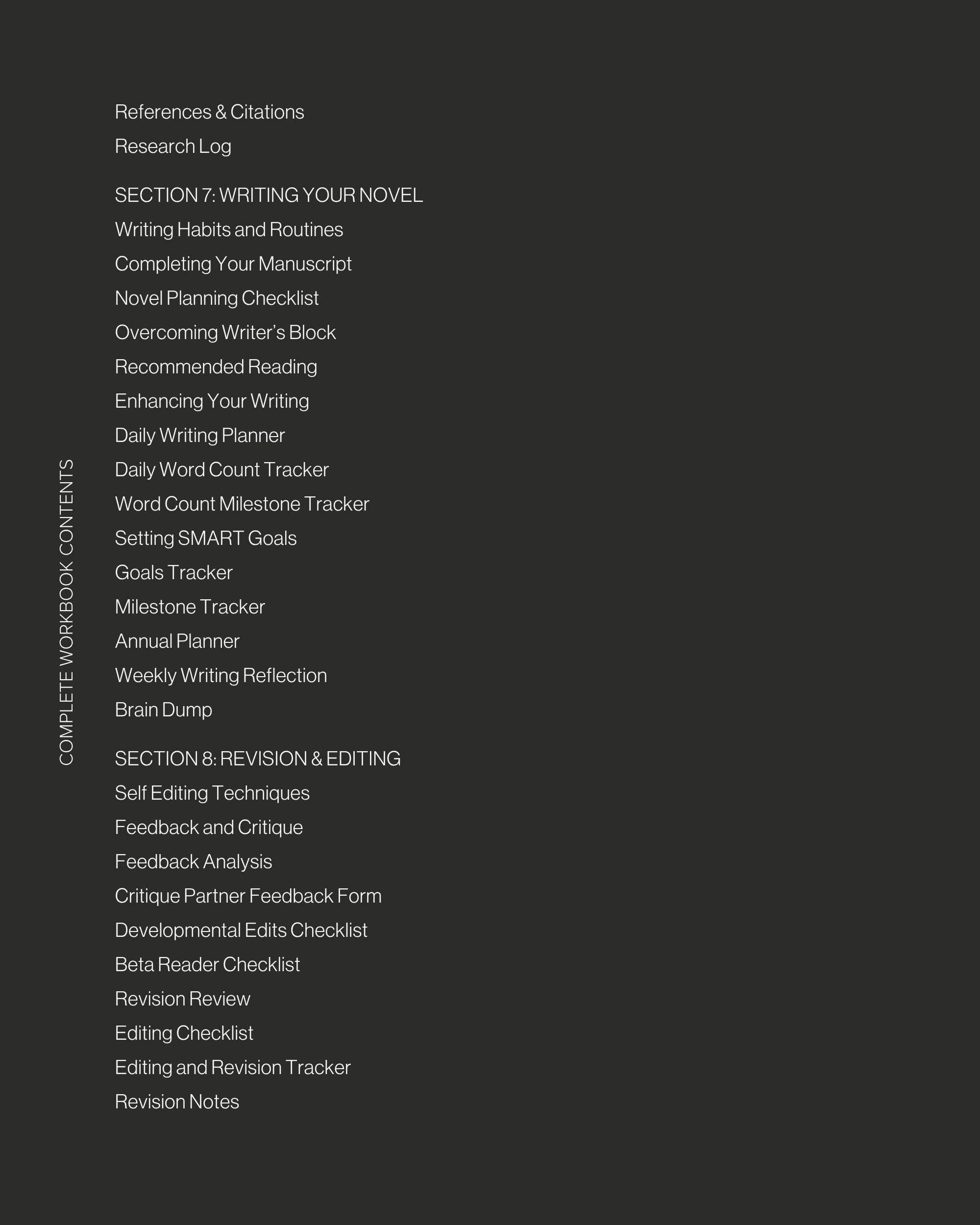 Novel Writing Workbook and guide for fiction authors. With 300 pages of structured exercises, writing prompts, and story trackers, it’s a creative planner that supports every stage of writing—from idea generation to revision. An ideal author planner, writer gift, and workbook for novel creation.