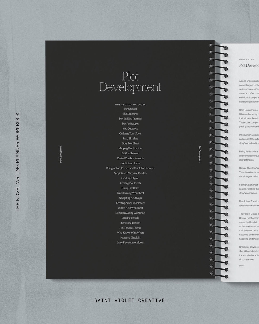 Novel Writing Workbook for authors and writers seeking creative structure. Includes guided pages for character creation, story planning, and editing. Great writer gift, creative writing planner, and comprehensive guide for outlining, writing, and finishing your novel.