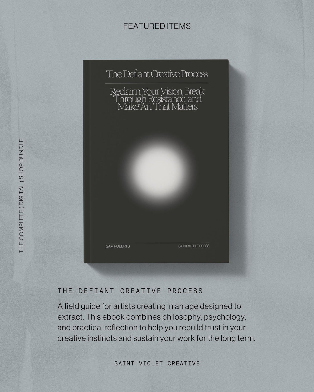 The Complete Saint Violet Shop Bundle — every digital and printable product in one download. Includes creative writing workbooks, Notion templates, planners, zines, and art prints. A full creative toolkit and perfect writer gift for artists and authors building a meaningful practice.