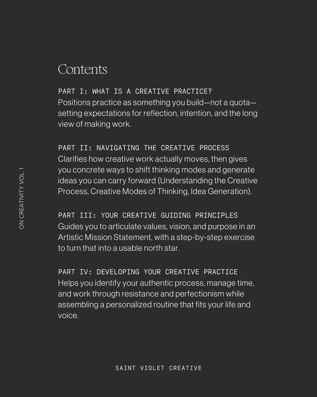 On Creativity Vol. 1: Developing a Creative Practice Zine