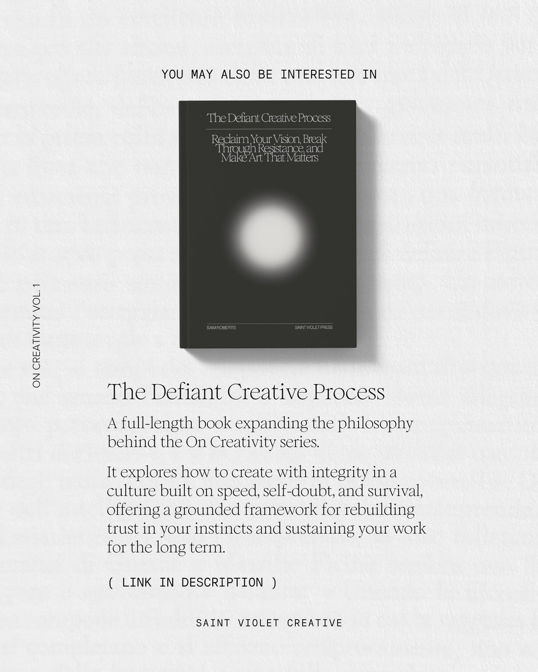 On Creativity Vol. 1: Developing a Creative Practice Zine