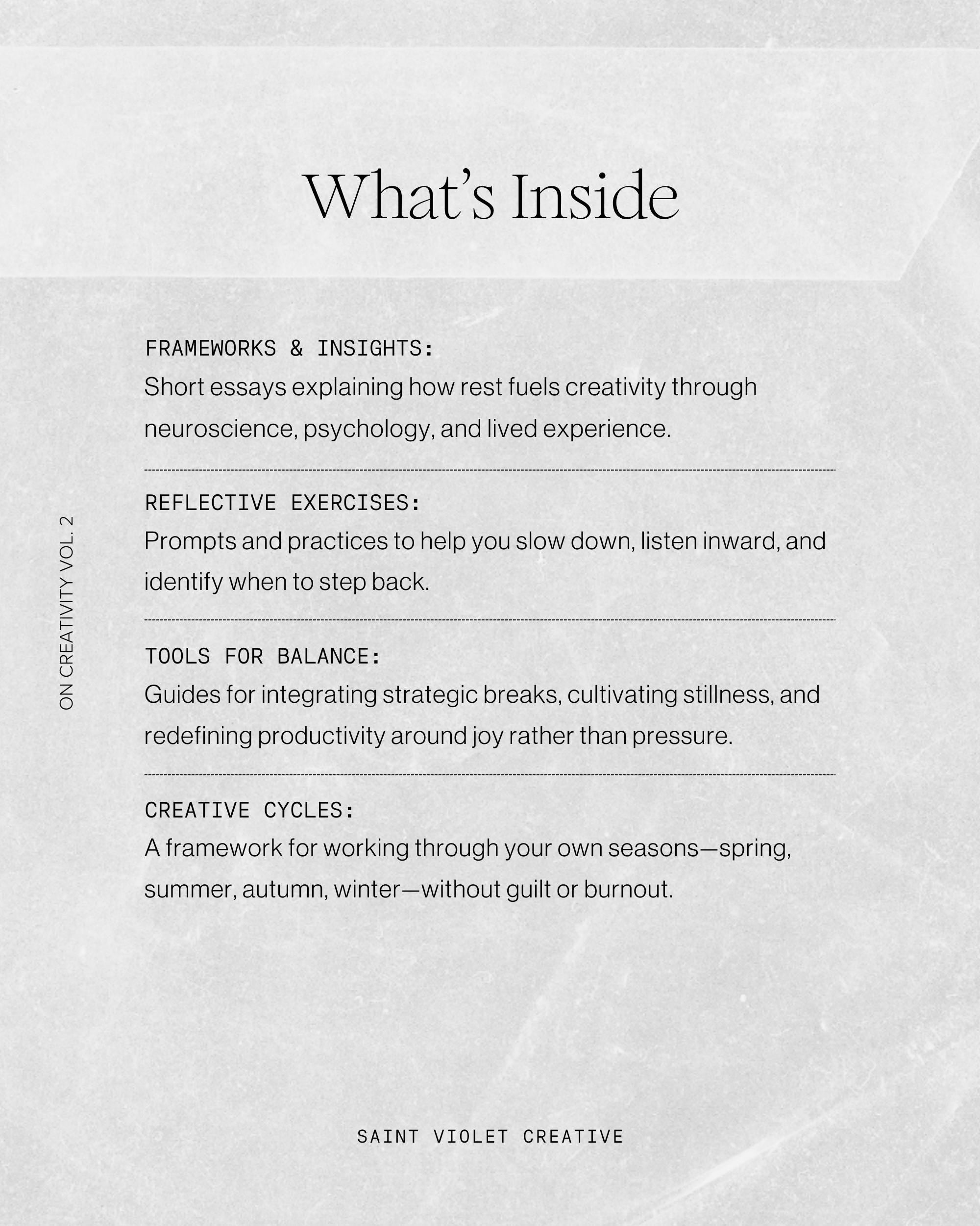 On Creativity Vol. 2: Embracing Rest & Stillness