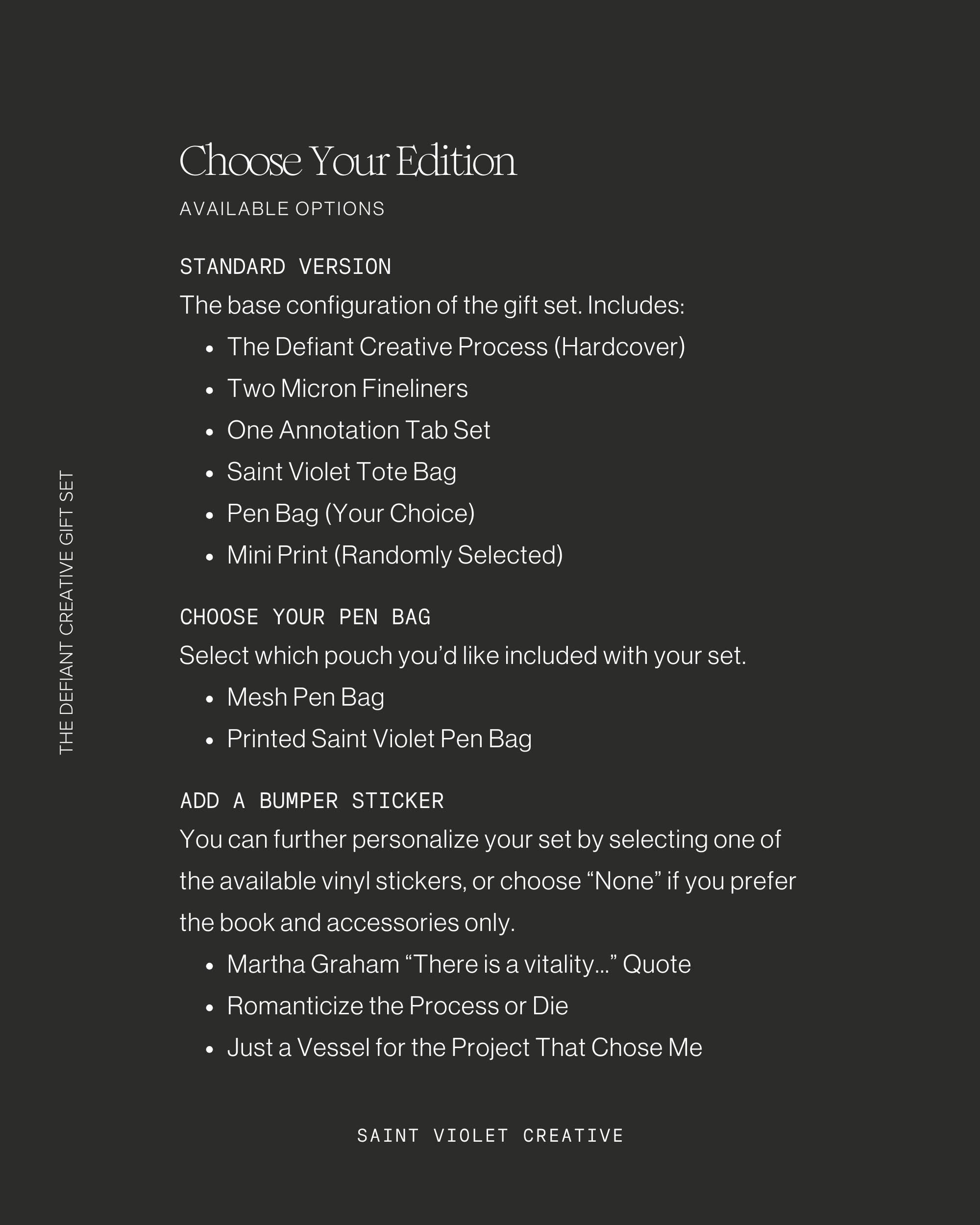 The Defiant Creative Gift Set